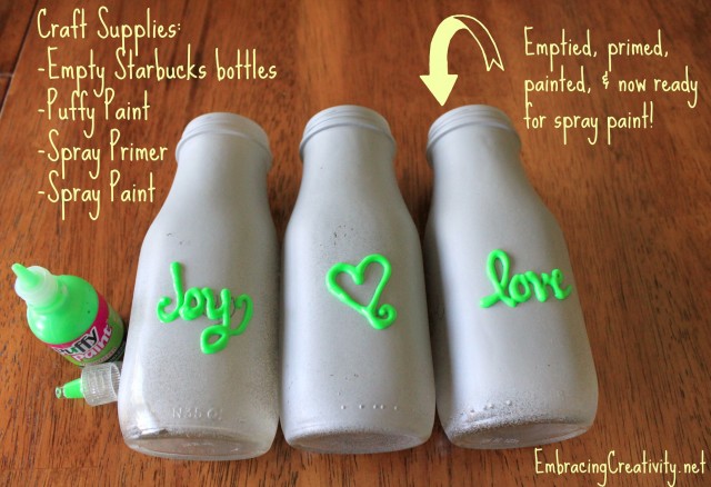 DIY Spray Painted Bottles