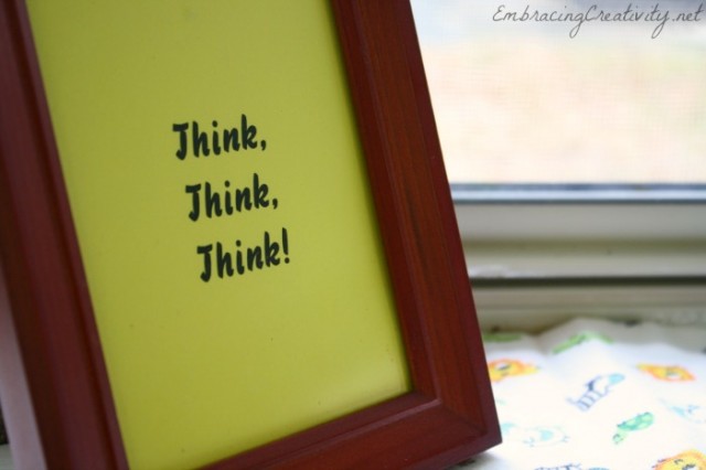 Think, Think, Think Framed Print