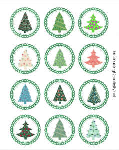 Free Printable Christmas Tree Cupcake Toppers! - Embracing Creativity